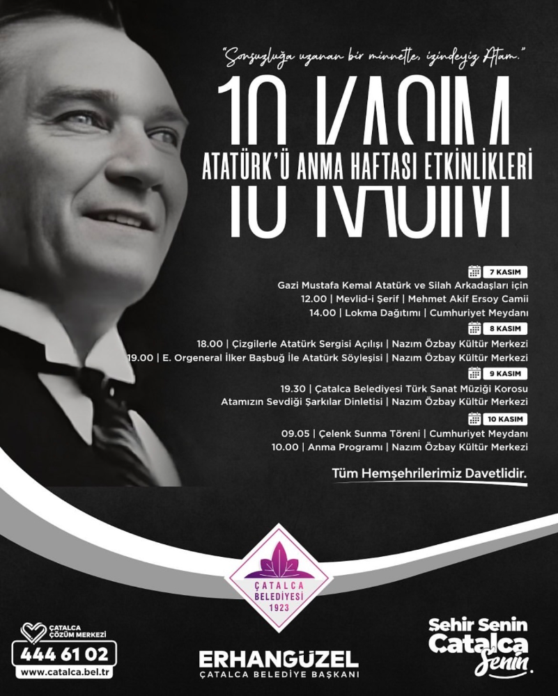 Çatalca’da Atatürk’ü Anma Haftası Etkinlikleri Başladı
